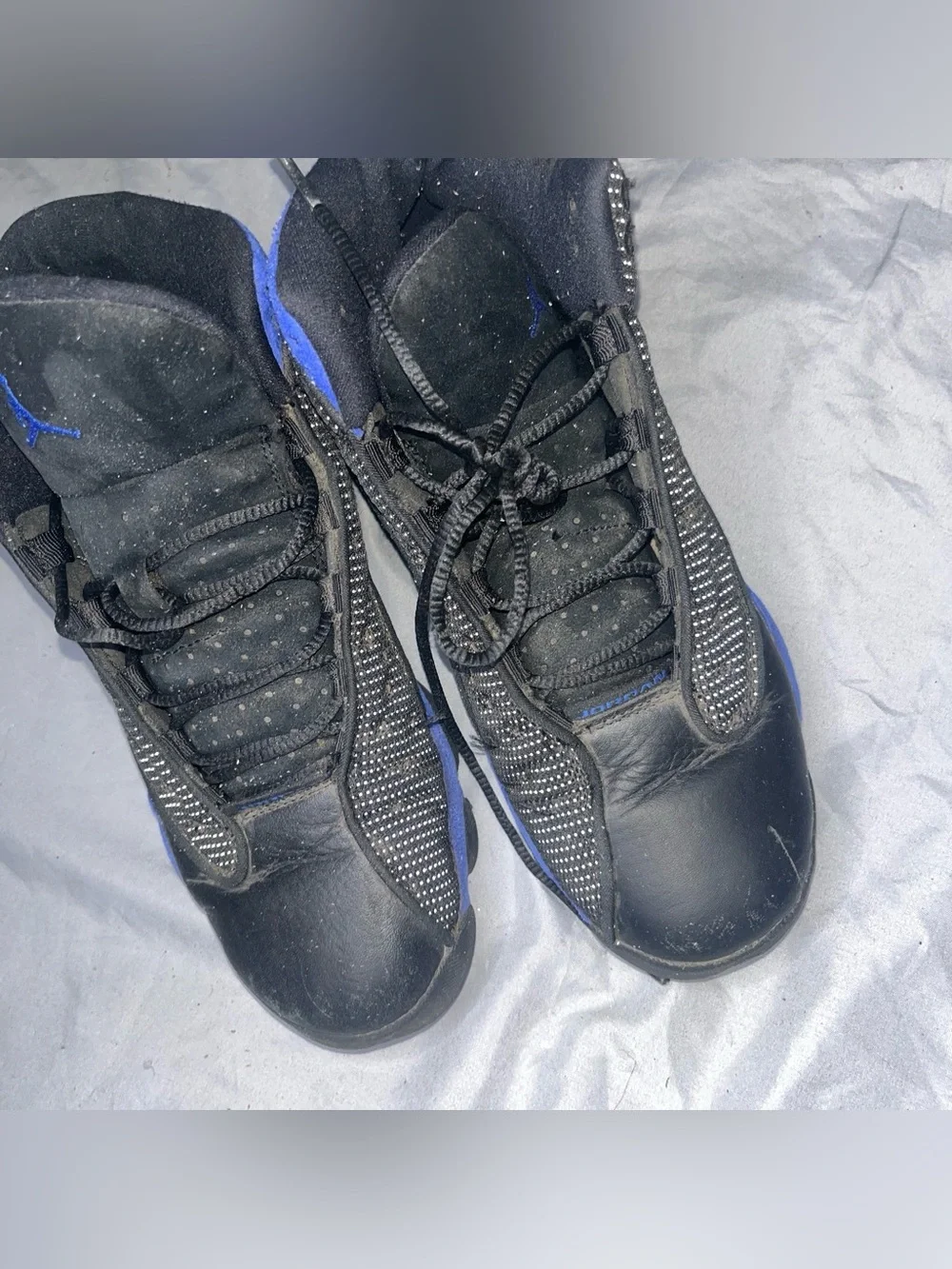 Jordan Men's Black & Royal Blue Sparkle Basketball Sneakers